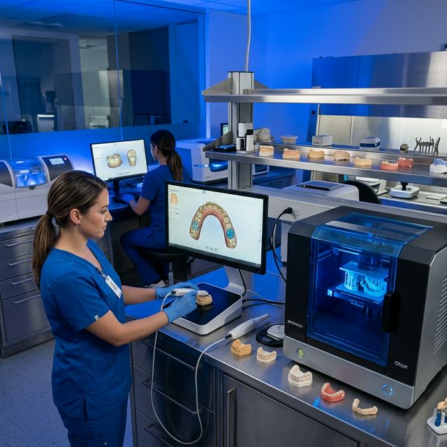 Advanced dental technology and digital scanner at The Dental Lounge